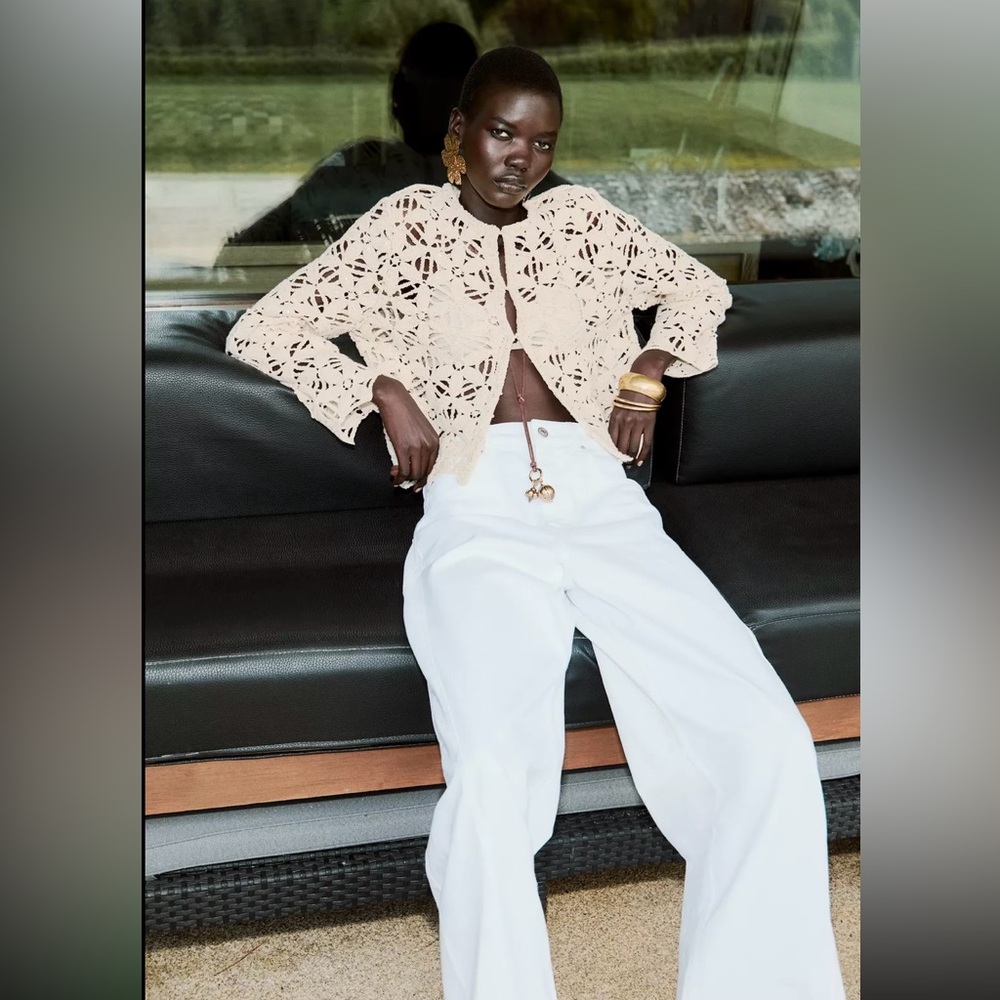 Sequin Macrame Jacket NWT - image 4